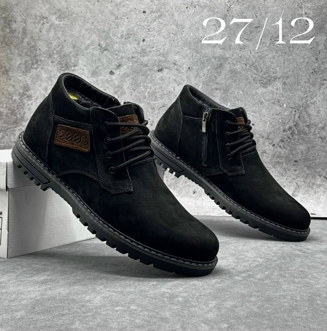 ,зимние мужские ботинки,замшевые зимние ботинки,ботинки мужские,черные замшевые полуботинки мужские