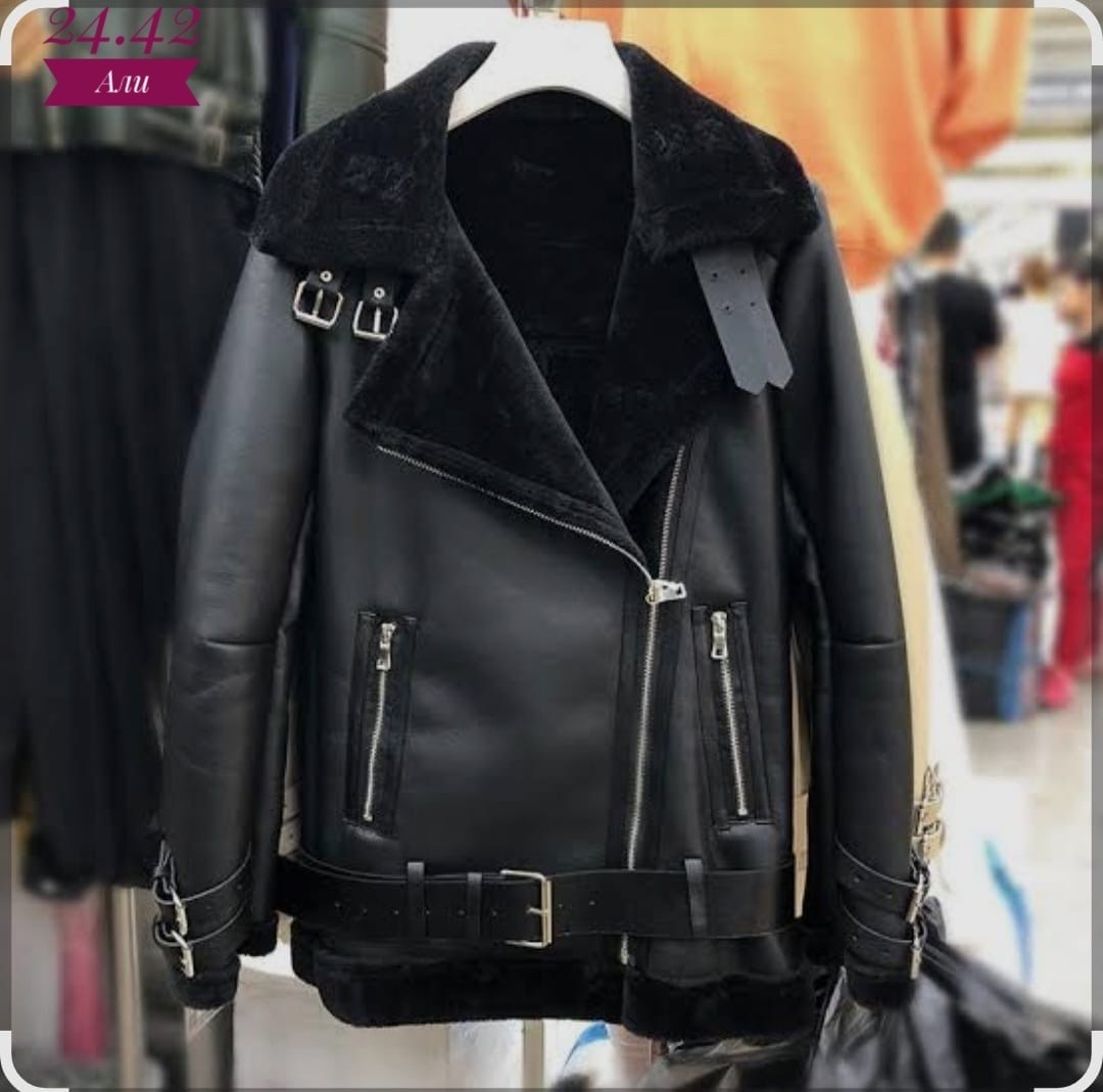 дубленка женская пилот авиатор,кожаная куртка,меховая куртка,куртка из искусственной кожи женская,куртка дубленка
