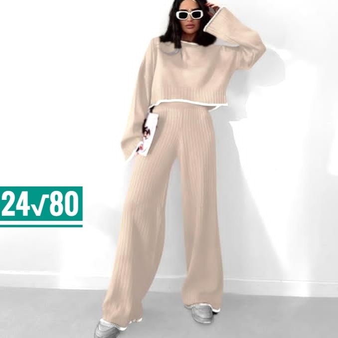 женский трикотажный костюм из двух предметов,костюм с брюками,женский трикотажный костюм,женский вязаный костюм,трикотажные костюмы