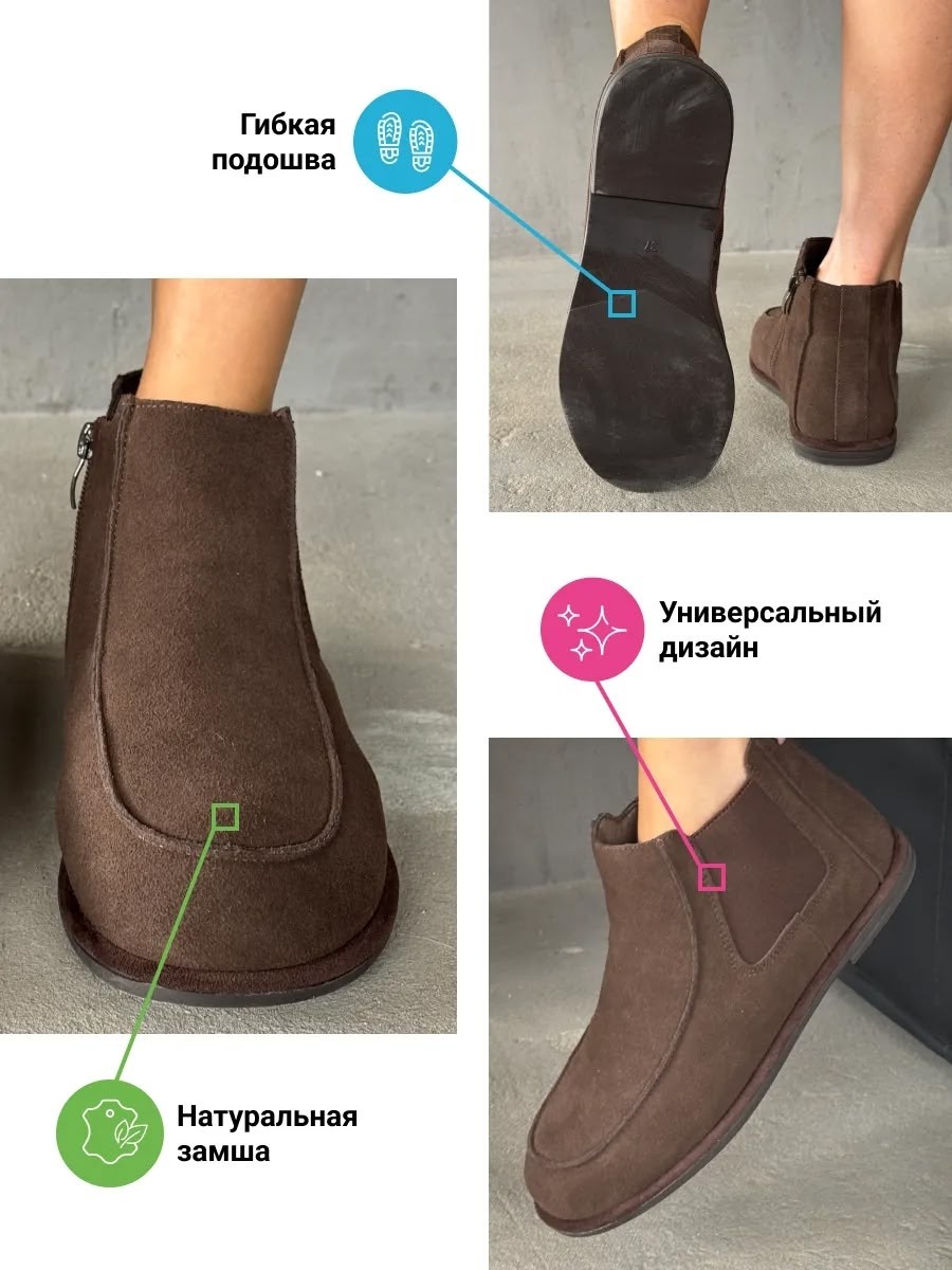,замшевые ботинки, женская,повседневная ,ботинки челси мужские