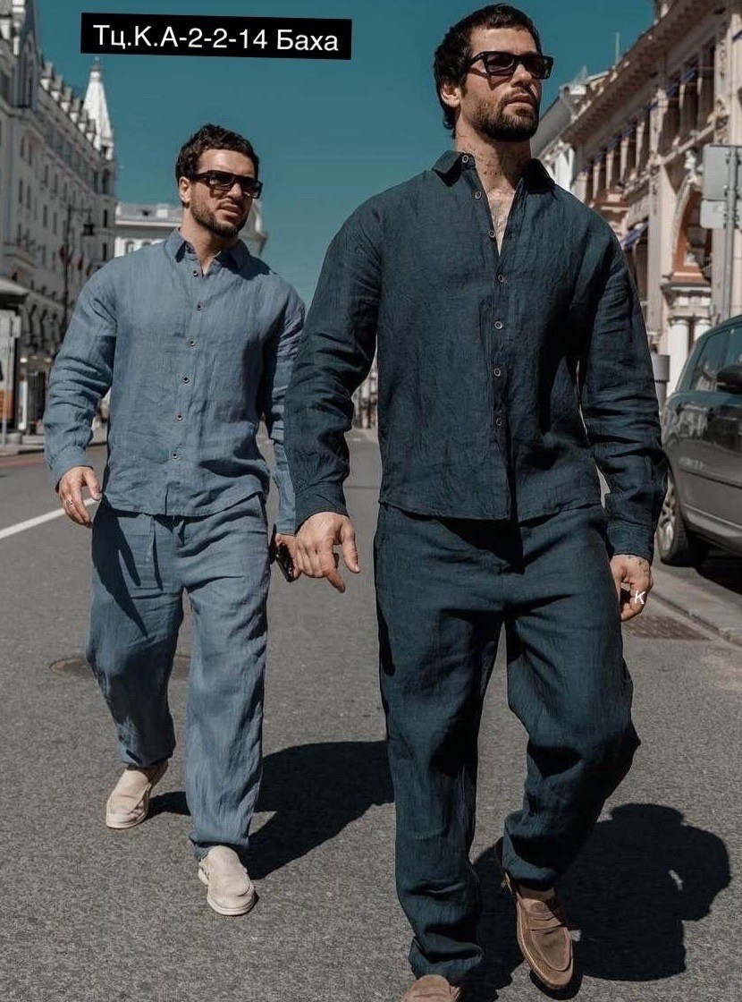 костюмы двойки,рубашка и брюки,костюм лен мужской,мужской льняной костюм,костюм из льна мужской