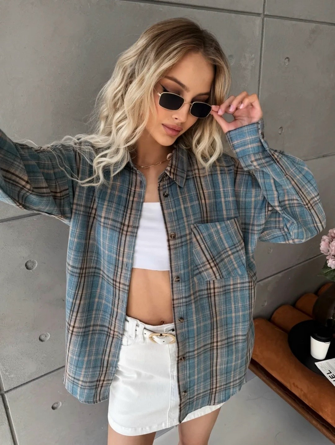 рубашка в клетку женская оверсайз,женская рубашка в клетку,рубашка в клетку,рубашка женская оверсайз в клетку удлиненная,женская рубашка