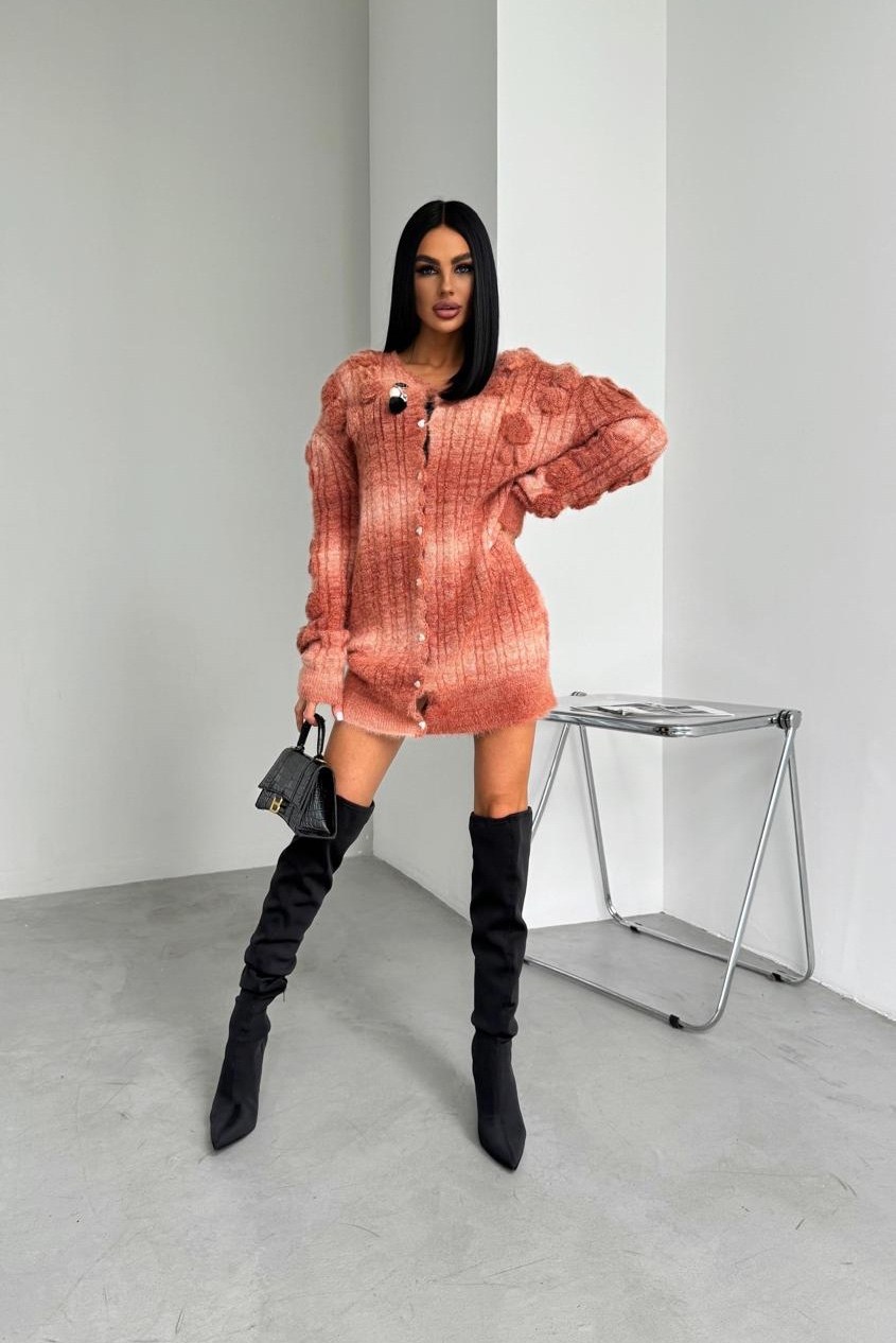 вязаное платье,вязаная туника,стильное платье,свитер платье вязаное