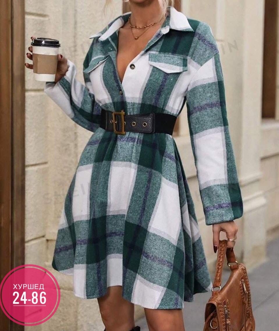 платье рубашка в клетку,платье в клетку,клетчатое платье с длинными рукавами,платье рубашка в клетку зеленое,платье рубашка