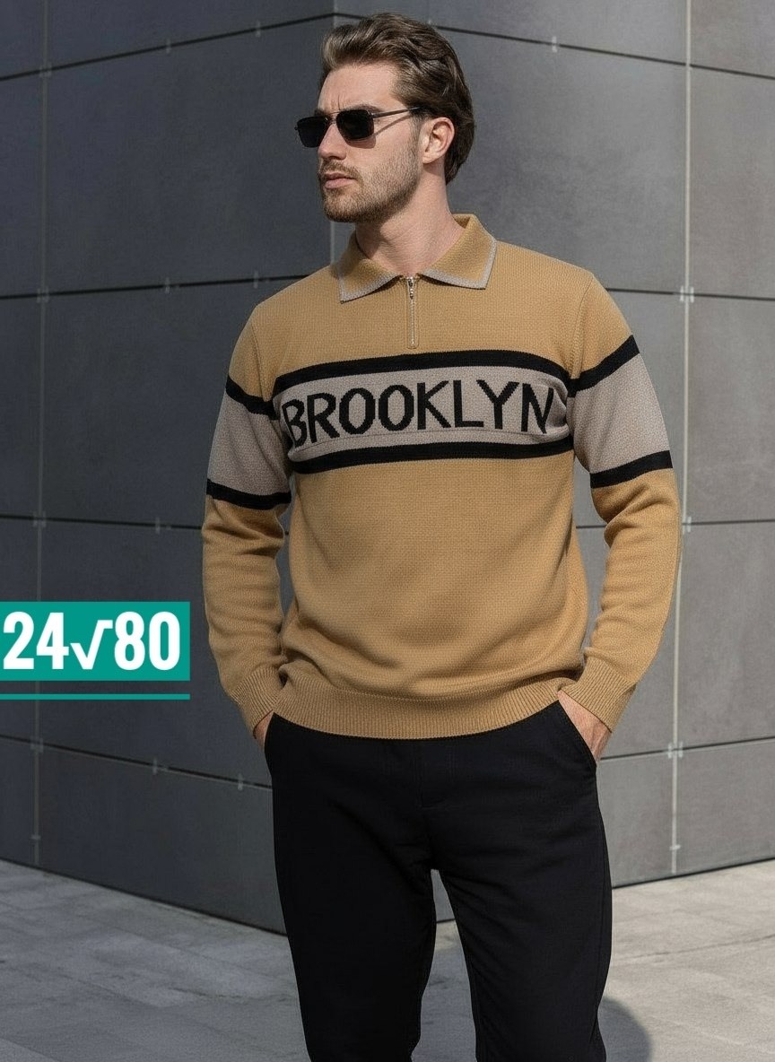 свитер plover wear на каждый день,свитер поло мужской,свитер джемпер,свитер с воротником,поло свитер