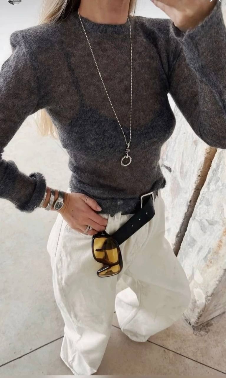 кофта паутинка из мохера,мохеровый пуловер,свитер из мохера,джемпер из мохера,джемпер