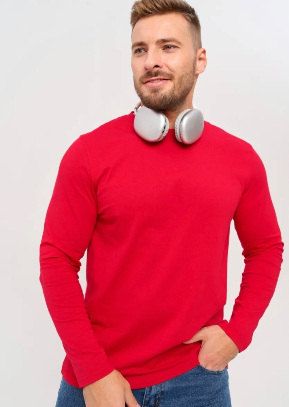 лонгслив uzcotton взрослый однотонный,лонгслив с длинный рукавом,мужской лонгслив,лонгслив мужской спортивный с длинным рукавом,синий лонгслив