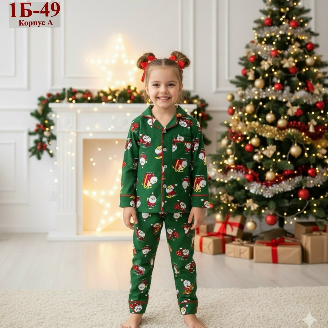 новогодняя пижама детская,пижамы детские,пижама новогодняя,пижамы для детей,пижама зеленая