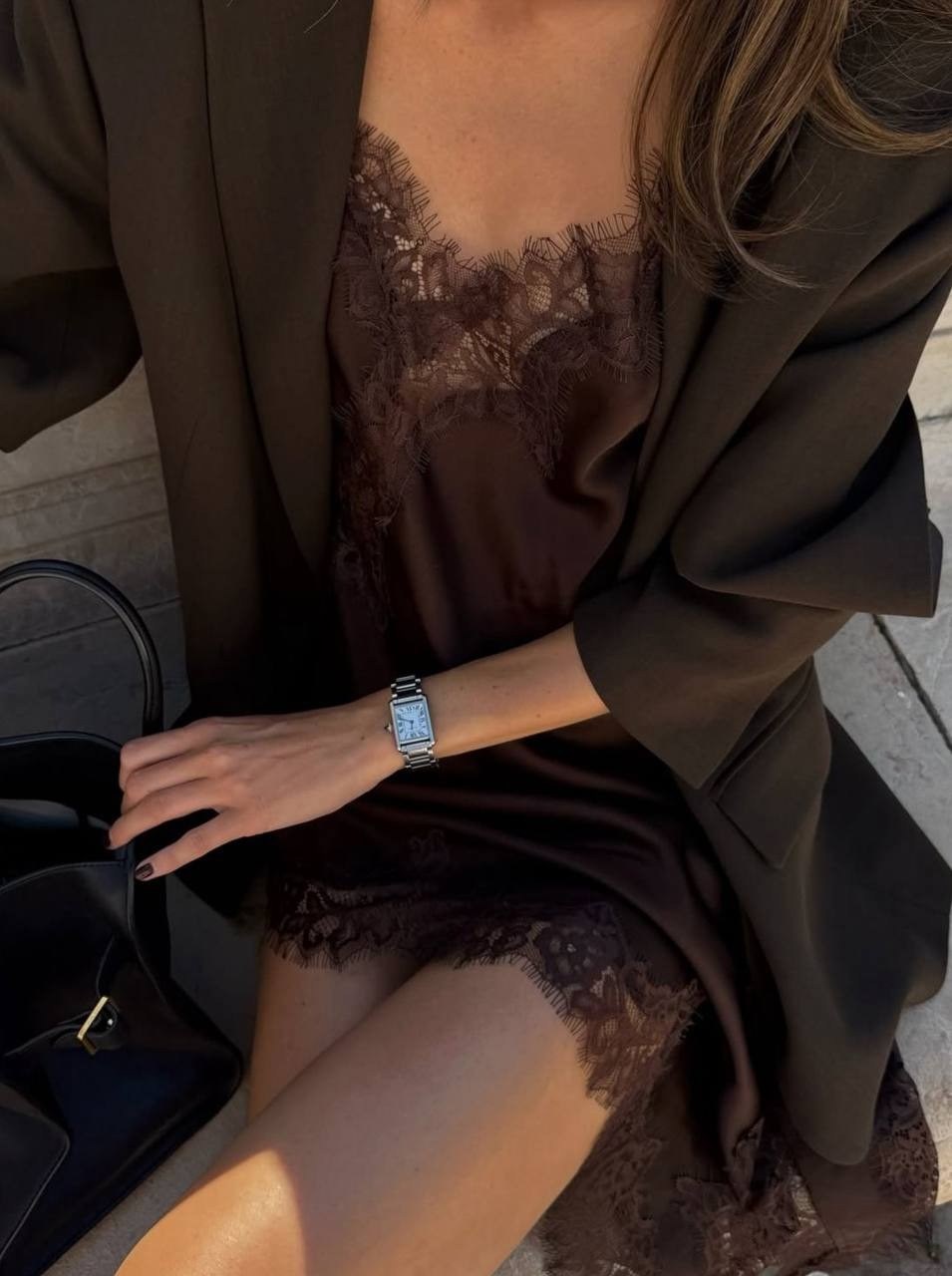 стильные наряды,шелковое платье комбинация,платье комбинация,шелковое платье,платье стиль