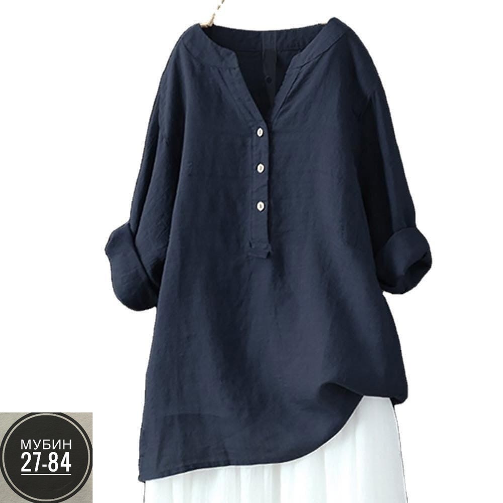 рубашка женская льняная,однотонная женская рубашка,женская рубашка с длинными рукавами,женская рубашка,рубашка свободного кроя