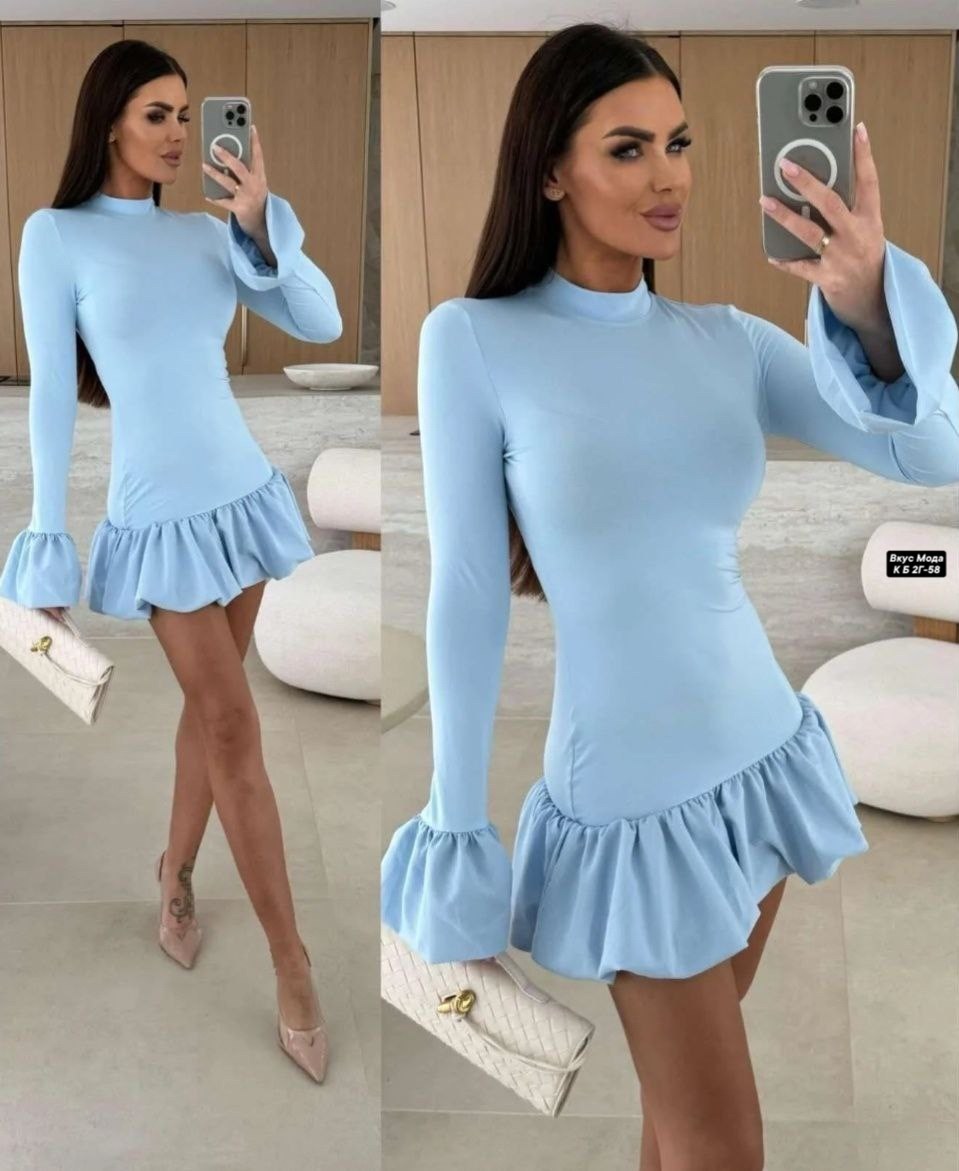 платье,платье женская,платье с оборками,платья мини,трикотажное платье