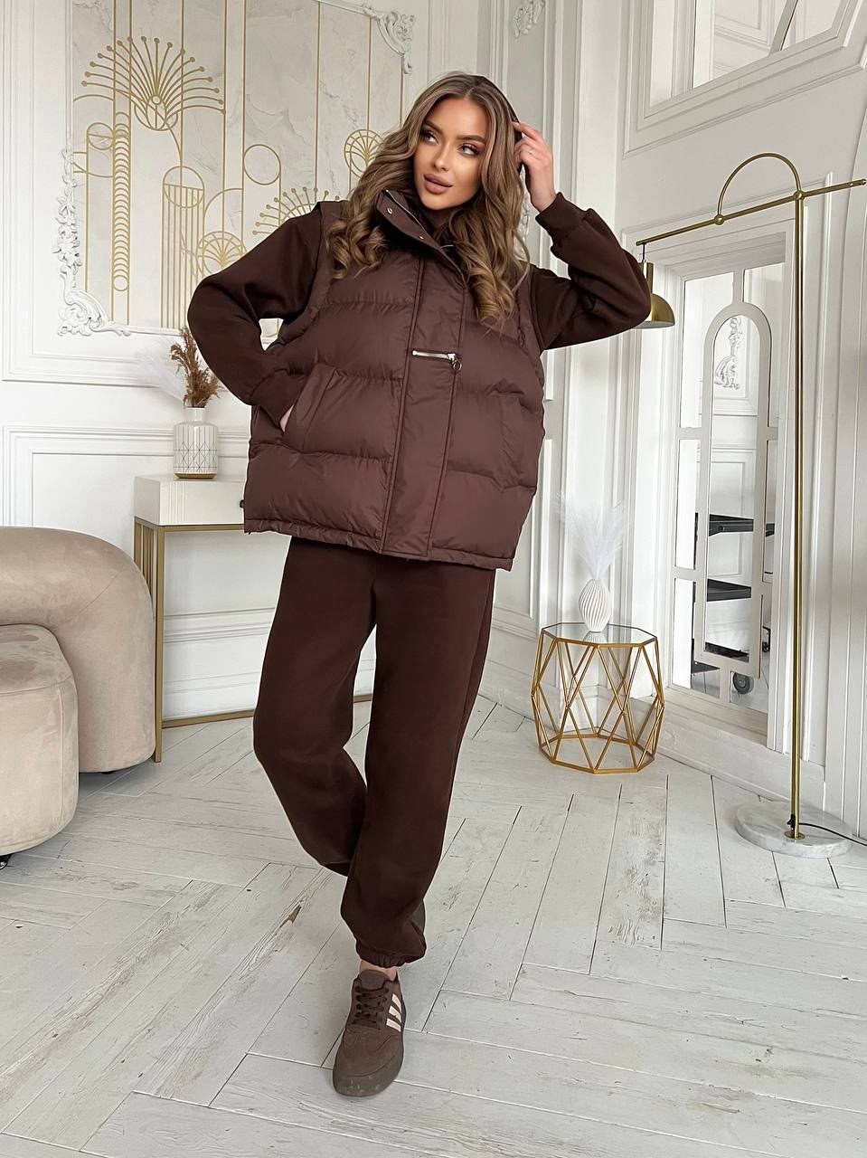 костюм тройка женский,костюм бежевый,теплый костюм женский,костюм женский на флисе,костюм тройка бежевый