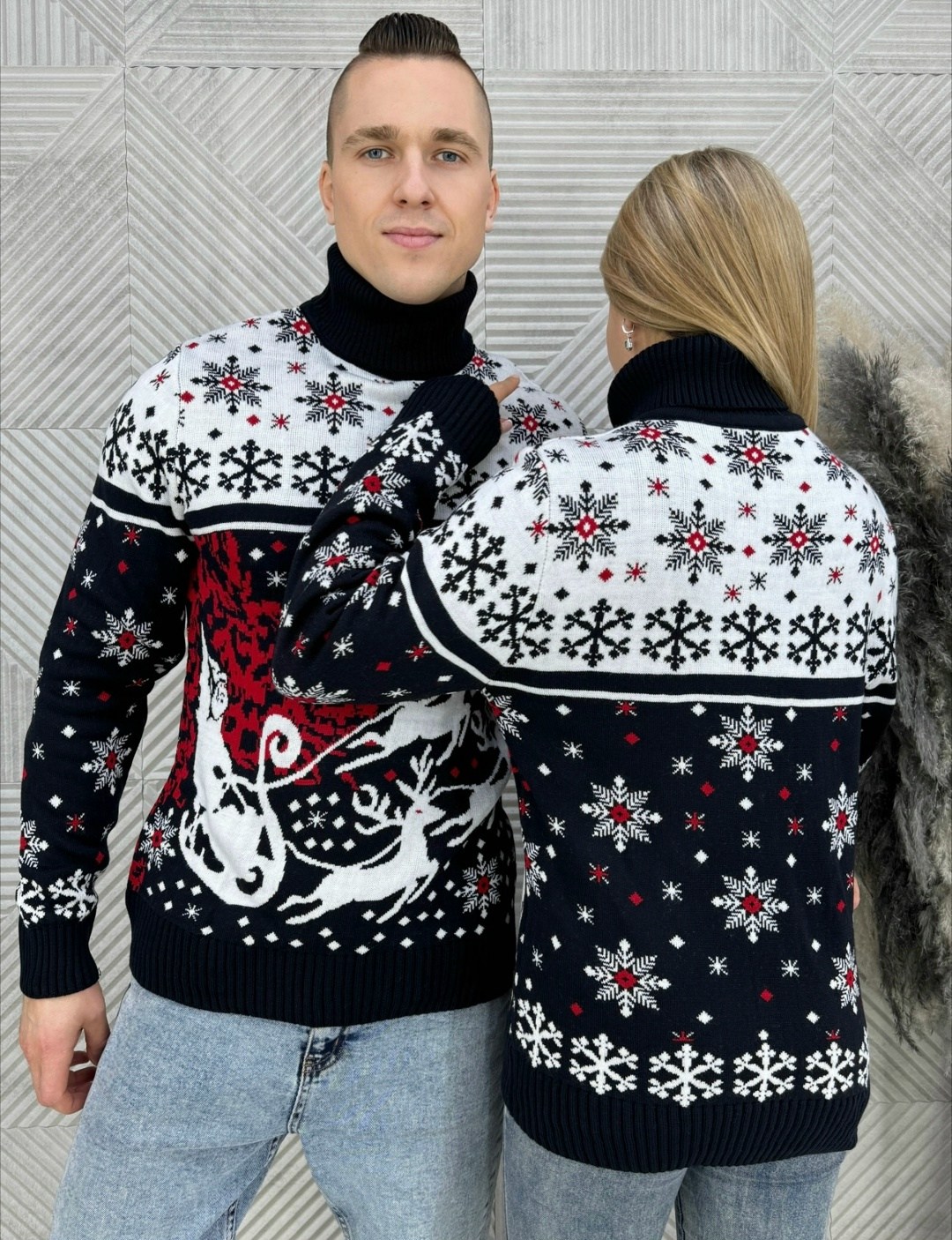 свитер с новогодним принтом,свитера с оленями,новогодний джемпер,рождественские свитера,парные свитера с оленями