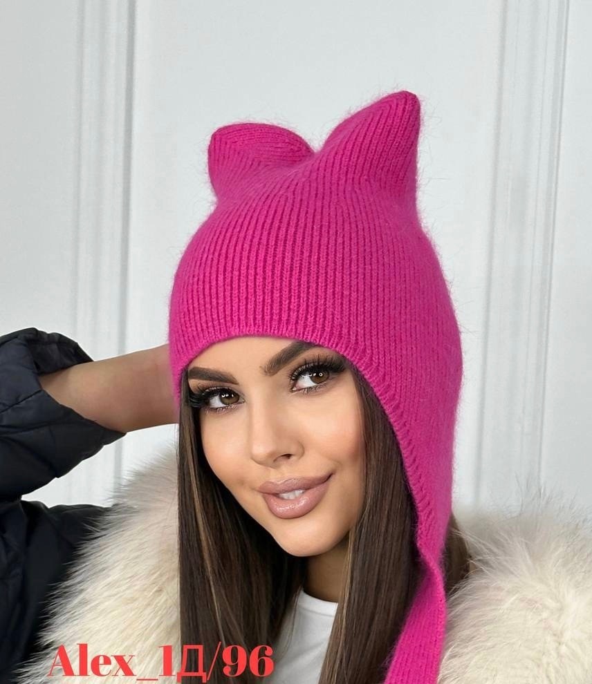 зимние шапки женские,женская шапка,женская вязаная шапка,шапка зимняя модная,шапка с ушками