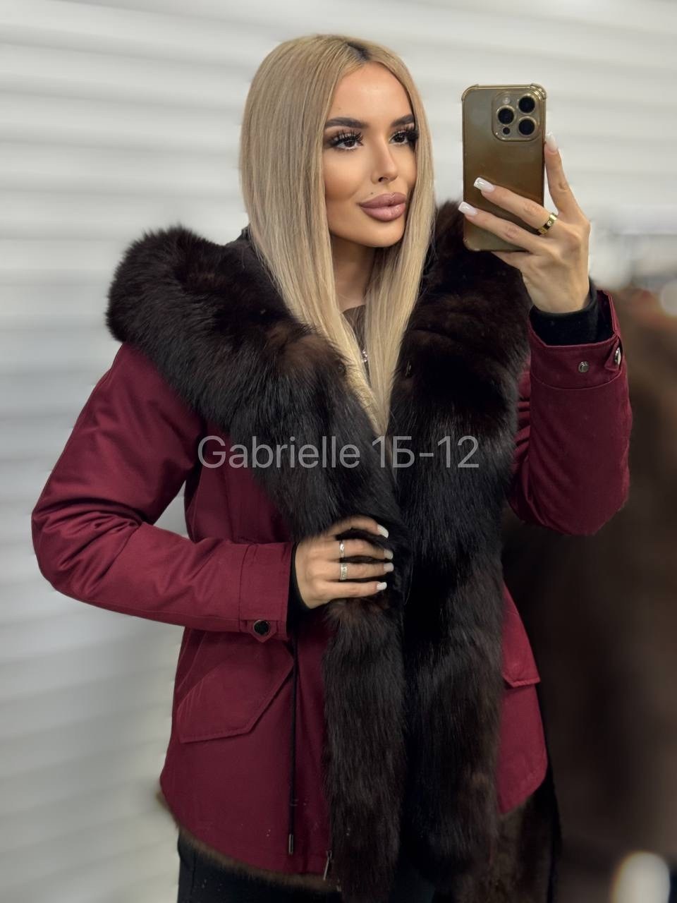 парка женская с натуральным мехом,парка с мехом,парка с натуральным мехом,красная парка с мехом,зимняя парка с мехом "сюзанна" бордо