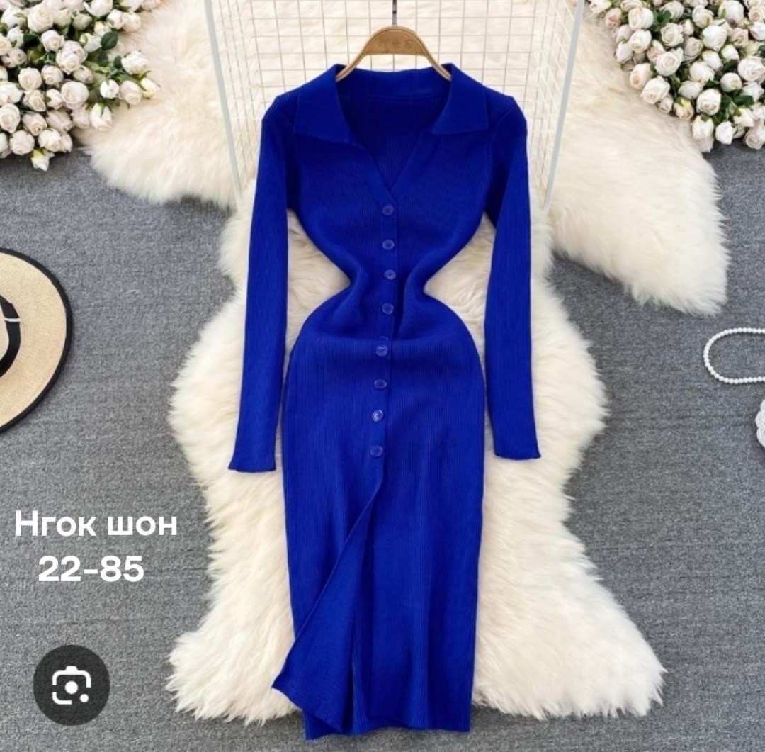 трикотажное платье,женское трикотажное платье,женское трикотажное платье с отложным воротником,трикотажное платье с длинными рукавами,трикотажное платье с воротником