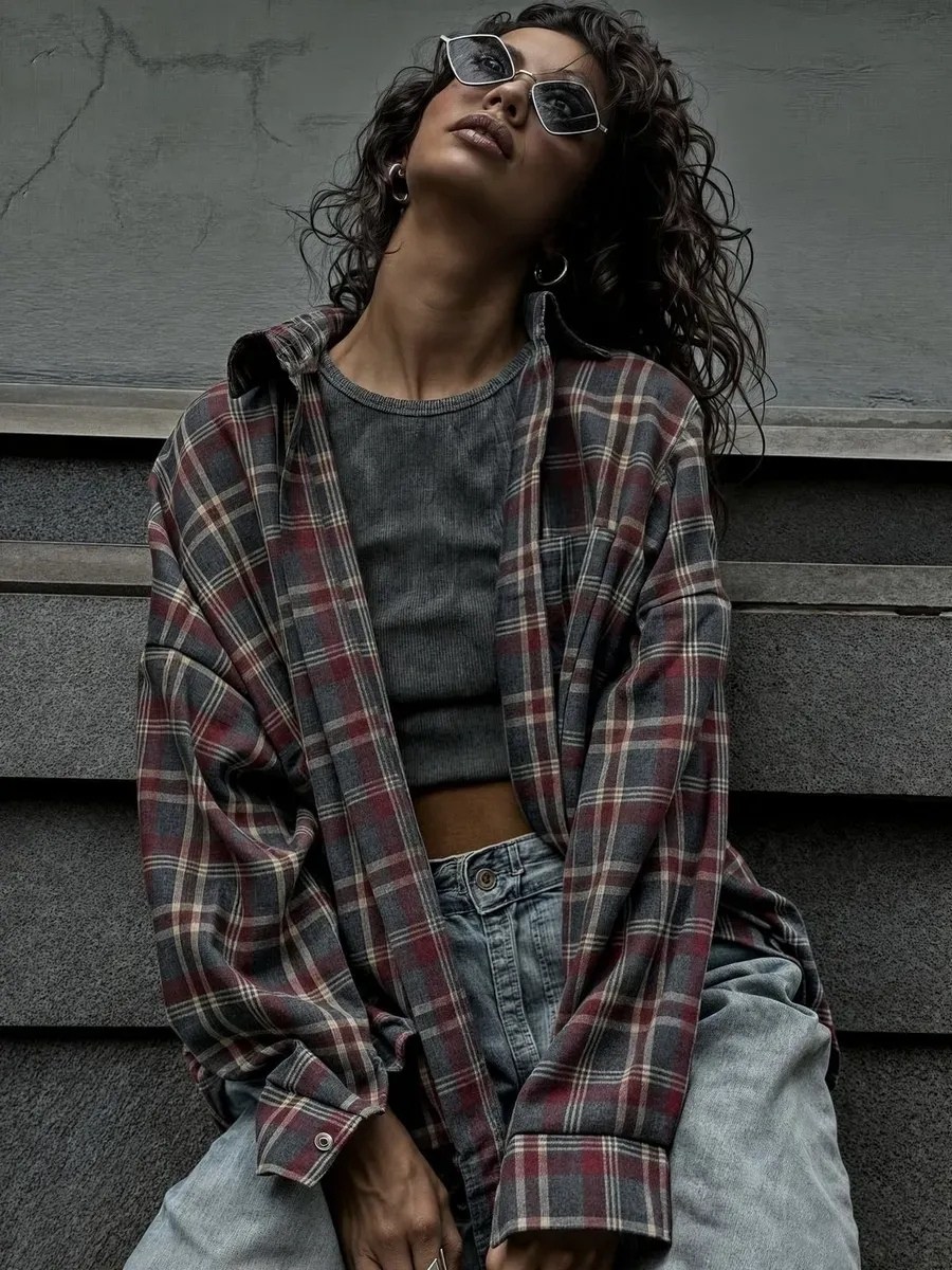 женская рубашка в клетку оверсайз,фланелевая рубашка оверсайз в клетку,рубашка в клетку оверсайз удлиненная,рубашка в клетку женская,рубашка оверсайз в клетку