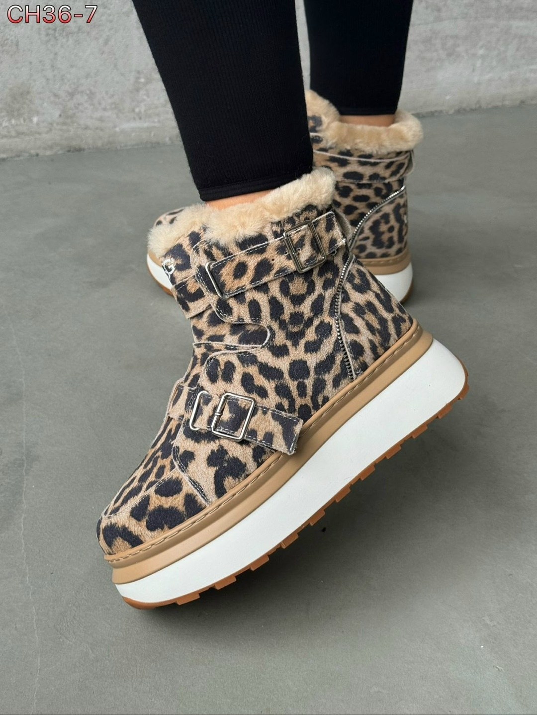 ,леопардовые ботинки,леопардовая ,женская  зимняя,угги женские