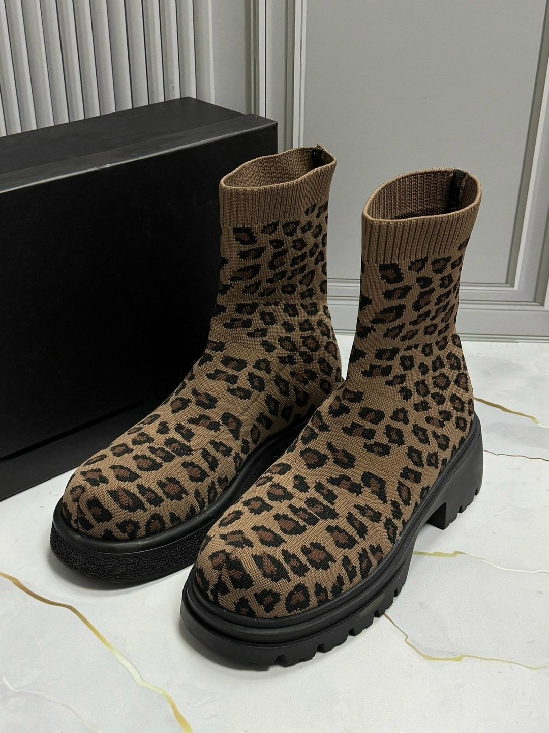 ,леопардовые ботинки,ботинки женские,сапоги модные, женская