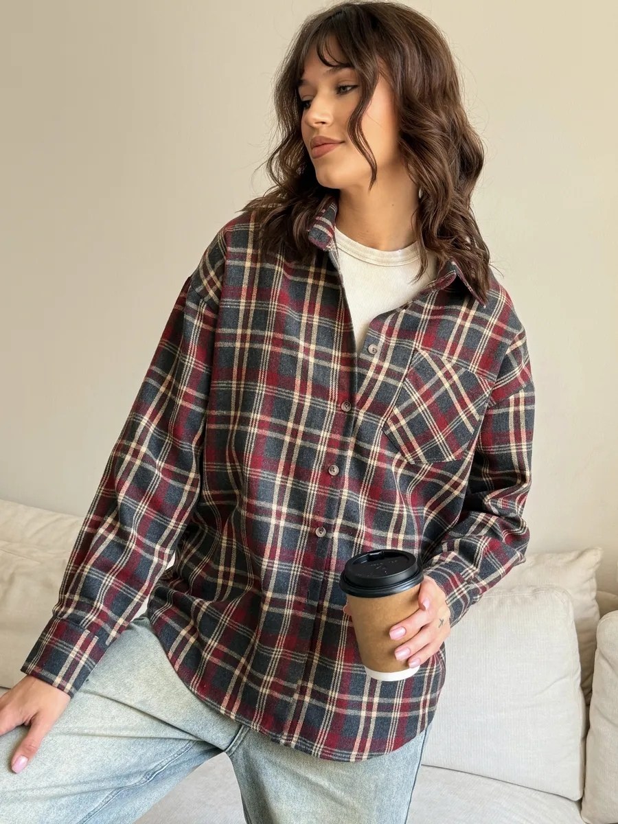женская рубашка в клетку оверсайз,фланелевая рубашка оверсайз в клетку,рубашка в клетку оверсайз удлиненная,рубашка в клетку женская,рубашка оверсайз в клетку