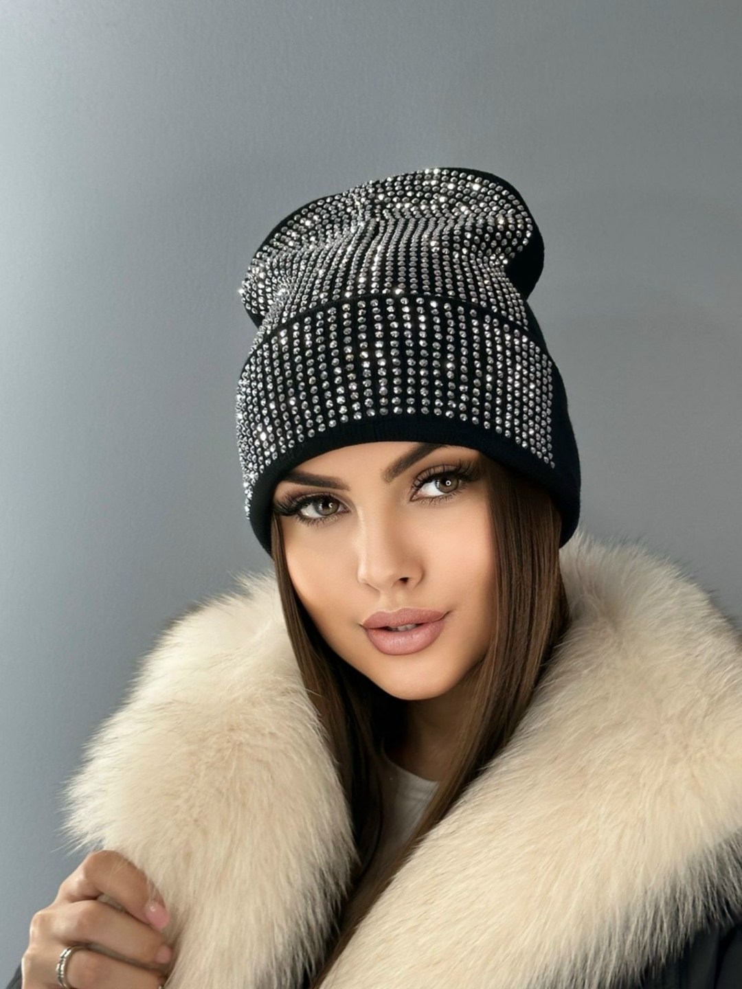 шапка бини со стразами,шапка бини,зимние женские шапки,шапки женские зимние модные,шапка для женщин