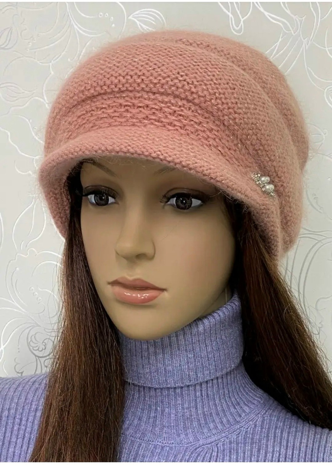 шапка женская зимняя из ангоры,шапка женская из ангоры,стильная шапка из ангоры,стильная шапка,женская шапка