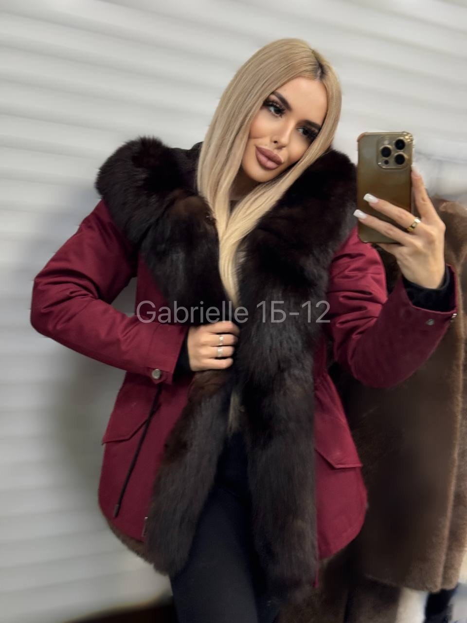 парка женская с натуральным мехом,парка с мехом,парка с натуральным мехом,красная парка с мехом,зимняя парка с мехом "сюзанна" бордо