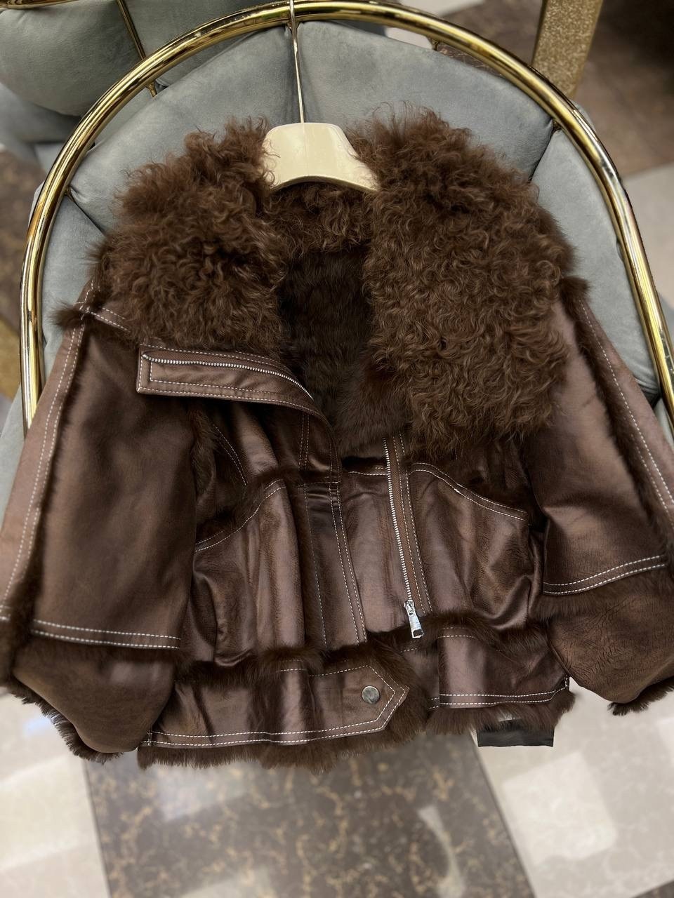 дубленка овчина мериновая авиатор,меховая куртка,куртка из меха,модная куртка,куртка из натурального меха