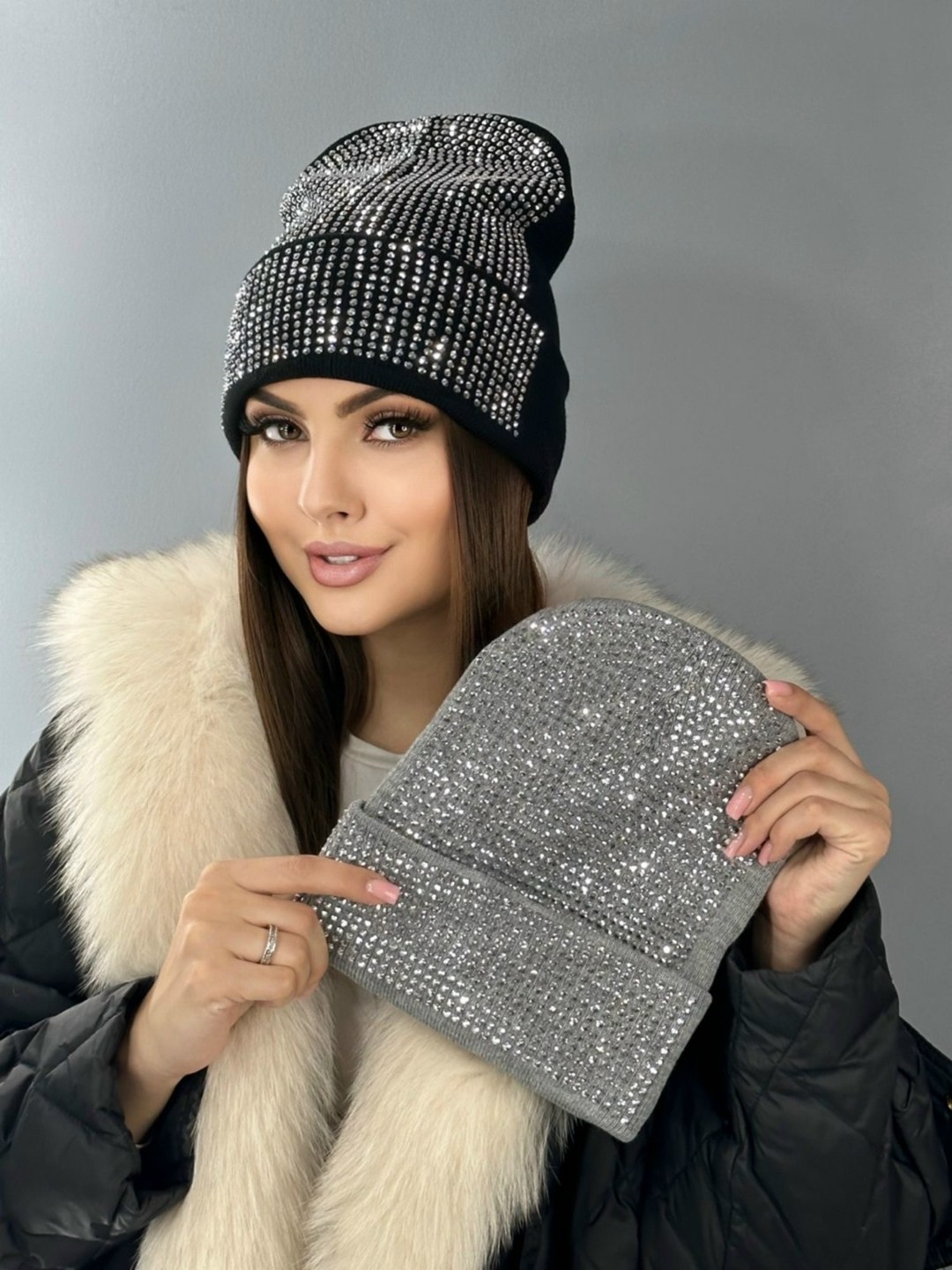 шапка бини со стразами,шапка бини,зимние женские шапки,шапки женские зимние модные,шапка для женщин