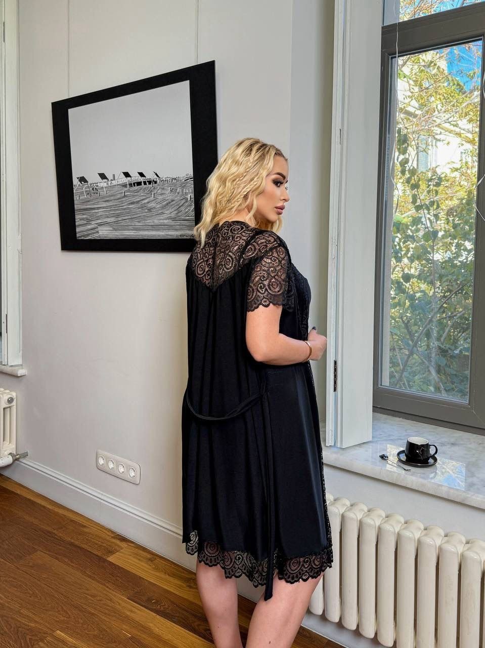 пеньюар комплект,халат пеньюар,пеньюары женские,женский халат,женский домашний халат