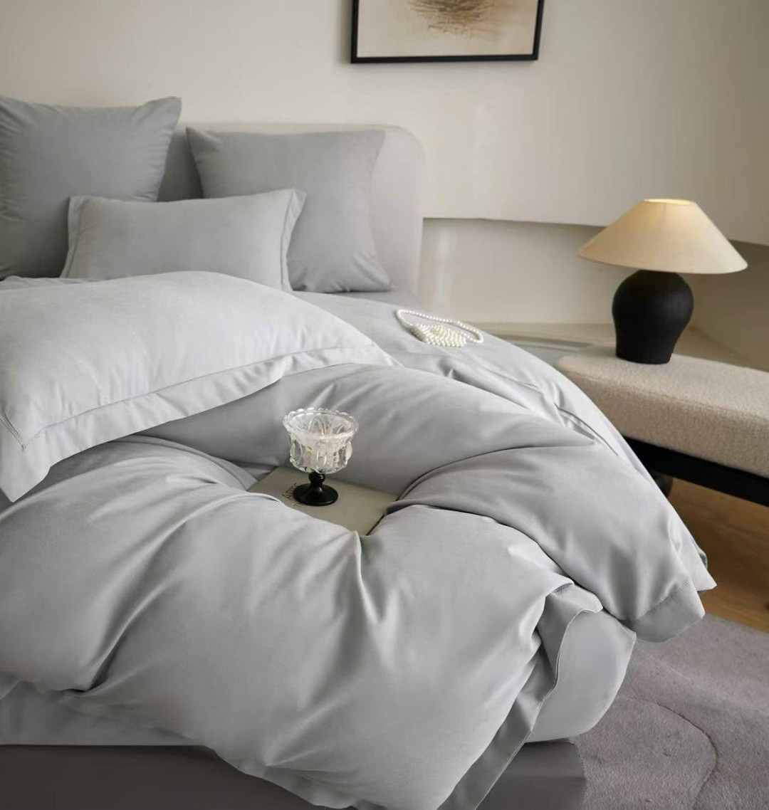 постельное белье изумрудного цвета,однотонное постельное белье,комплект постельного белья,комплект постельного белья однотонный сатин,постельное белье изумруд с серым