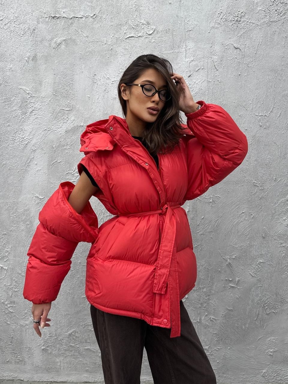 стильные пуховики,модные пуховики,объемный пуховик,куртка модная,красный пуховик
