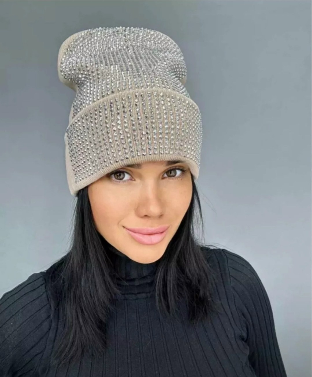 шапка бини со стразами,шапка бини,зимние женские шапки,шапки женские зимние модные,шапка для женщин