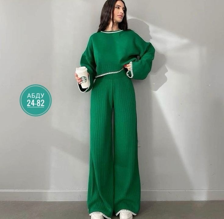 женский трикотажный костюм из двух предметов,женский трикотажный костюм,женский вязаный костюм,трикотажные костюмы,женский костюм с брюками