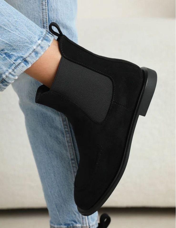 замшевые ботинки челси,,ботинки женские,замшевые ботинки,ботинки челси женские замшевые черные