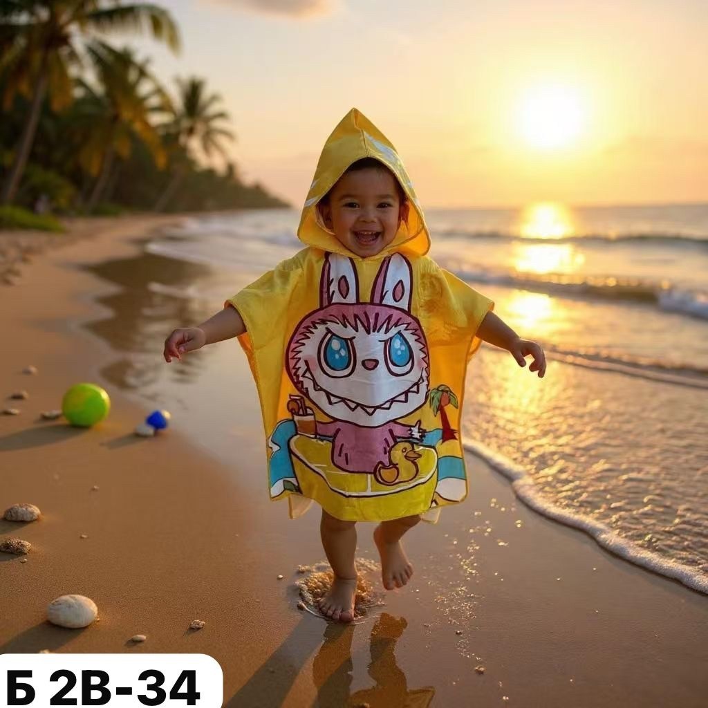 полотенце пончо детское пляжное с капюшоном,полотенце пончо детское,полотенце пончо детское с капюшоном,детские полотенца пончо,полотенце пончо с капюшоном