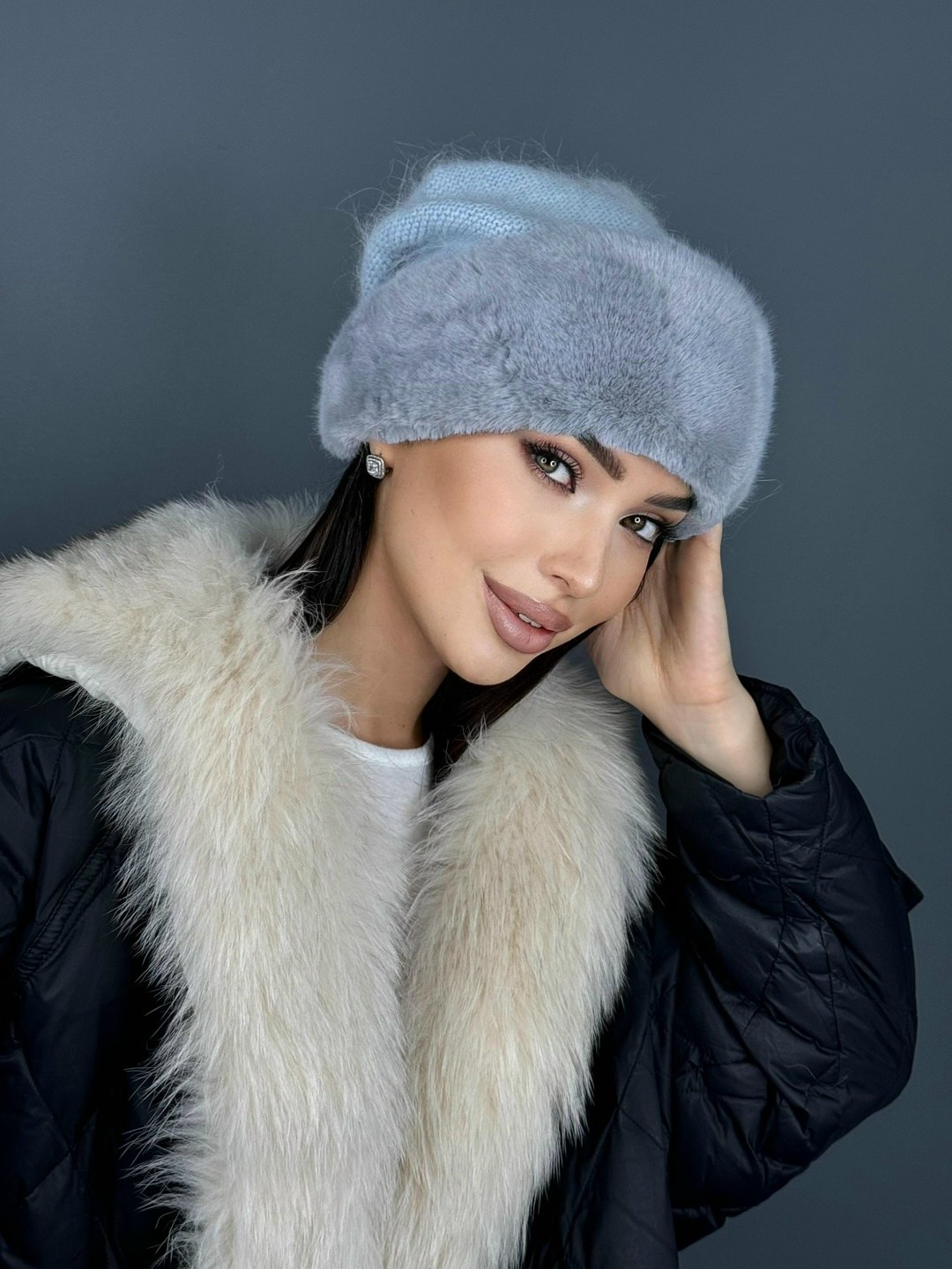 шапка зимняя меховая,шапка женская,шапка с натуральным мехом,женская меховая шапка,шапка меховая