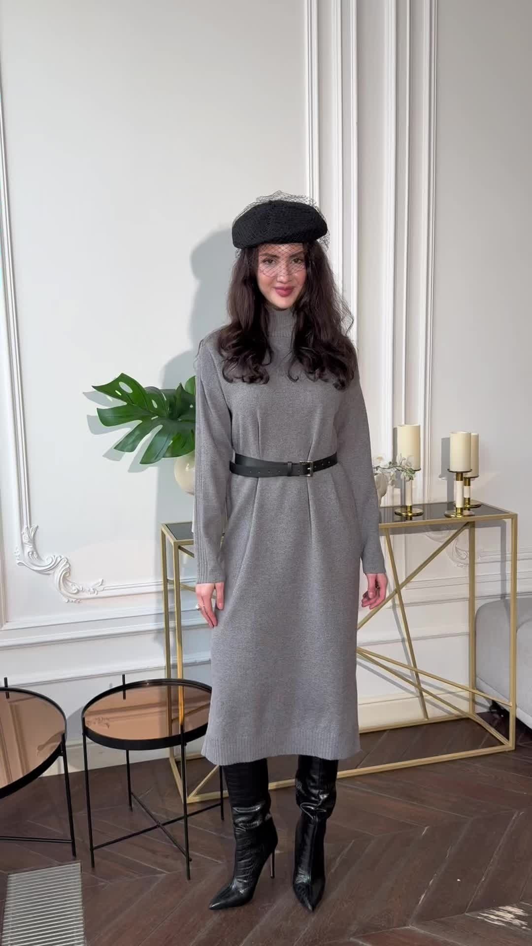 платье теплое трикотажное,трикотажное платье,повседневные платья,голубое платье,платье миди