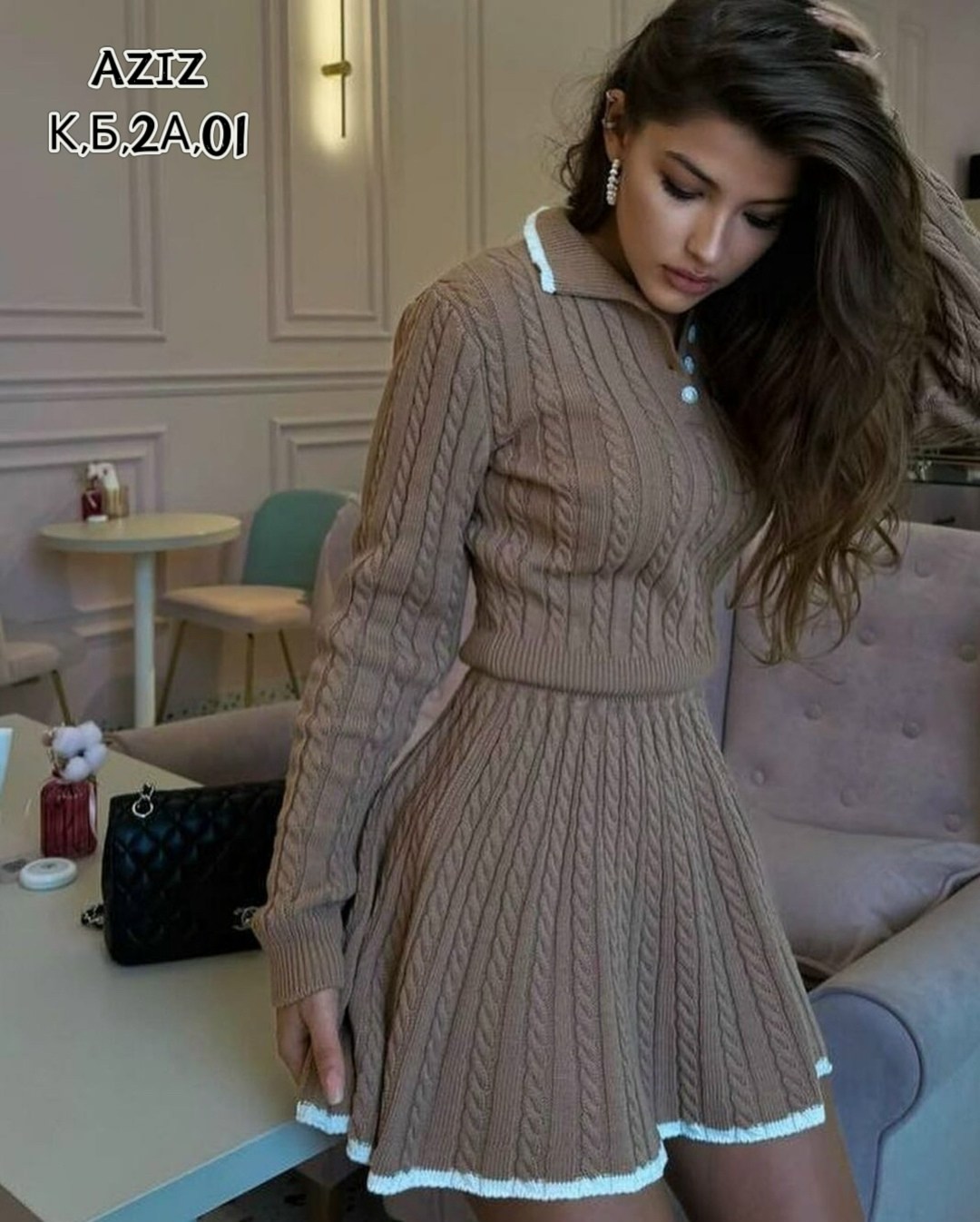 женский вязаный костюм с юбкой,вязаный костюм с юбкой,костюм трикотажный с юбкой,платье вязаное свитер,костюм с юбкой женский