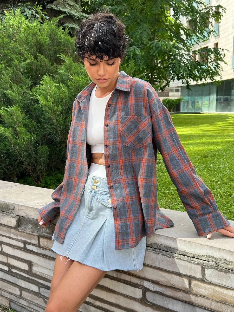 женская рубашка в клетку,клетчатая рубашка женская,рубашка в клетку,женская рубашка,рубашка в клетку женская оверсайз