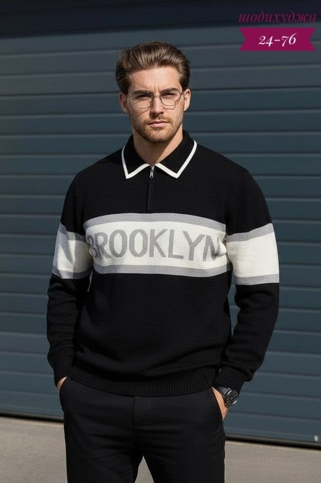 свитер поло мужской,свитер plover wear на каждый день,свитеры мужские,мужские вязаные свитера,свитер джемпер