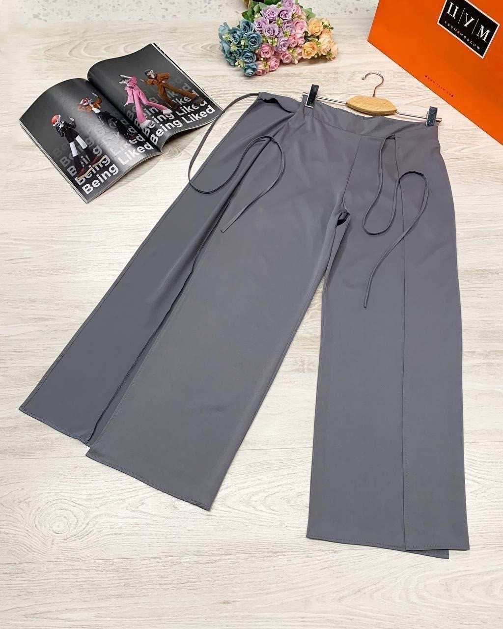 элегантные брюки,модные брюки,широкие брюки,брюки с разрезам,летние брюки