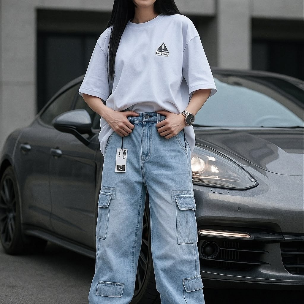 джинсы карго женские широкие,джинсы карго,джинсы карго женские,широкие джинсы карго,джинсовые брюки карго