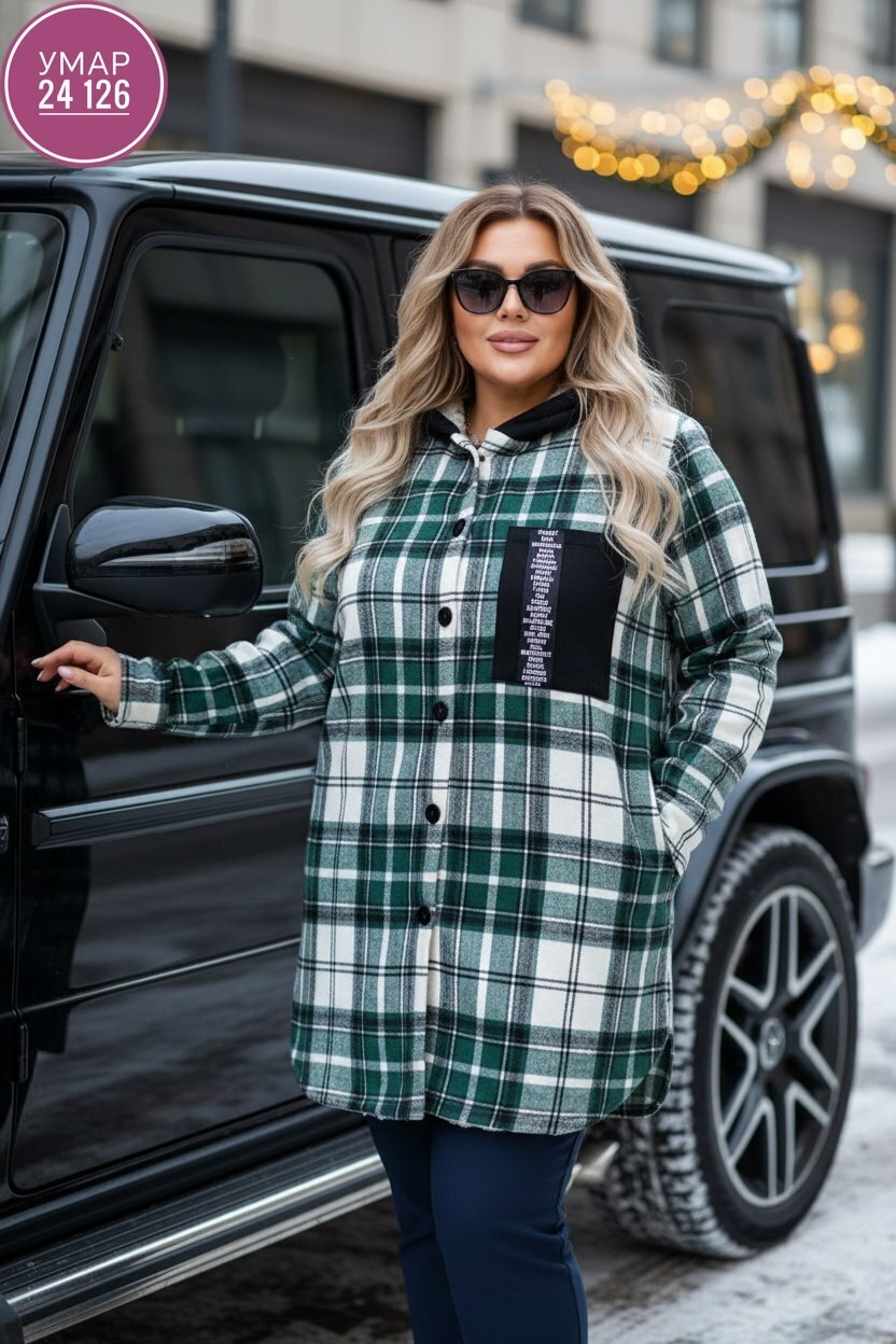 рубашка с капюшоном,женский пальто,теплая рубашка,теплая куртка,рубашка в клетку с капюшоном