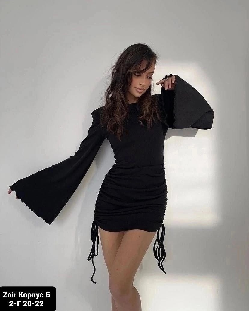 платье с широкими рукавами,трикотажное платье мини,платье женская,женское платье с длинными рукавами,платья мини