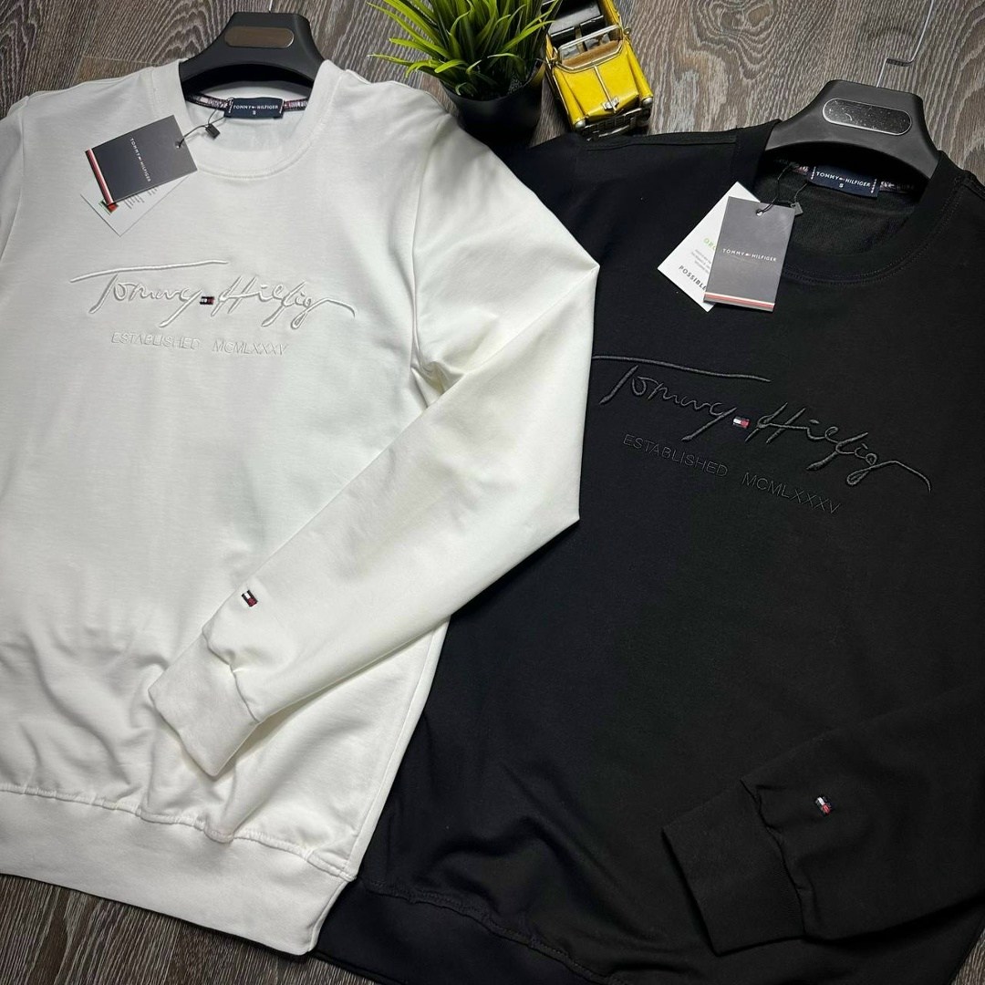 свитшот мужской tommy hilfiger,толстовка томми хилфигер белая,свитшот tommy hilfiger,брендовые свитшоты,свитшот джемпер