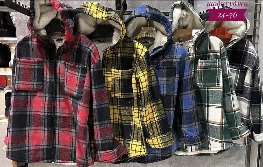 рубашка в клетку теплая с капюшоном,рубашка на меху,рубашка в клетку с капюшоном,теплая рубашка,рубашка с капюшоном