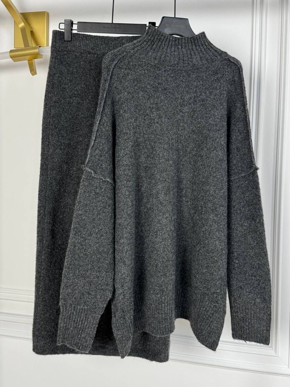 трикотажные костюмы,теплый трикотажный костюм с юбкой,костюм с юбкой и кофтой,кофта с юбкой,женский костюм с юбкой