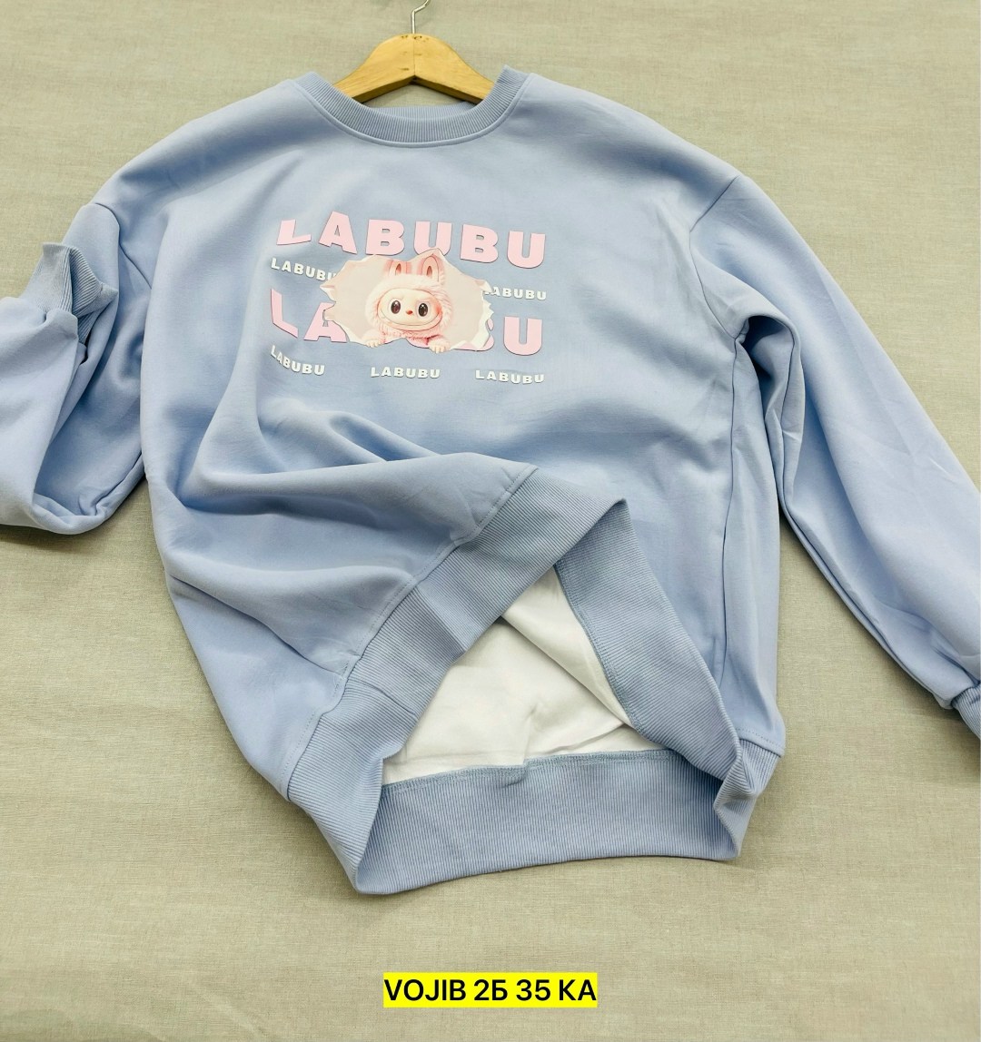 голубой свитшот,свитшот женская,повседневный свитшот,свитшот,синий свитшот