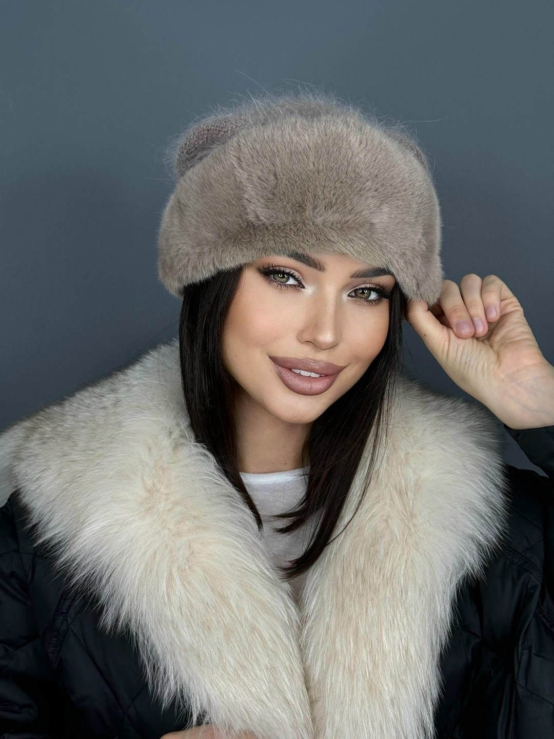 шапка зимняя меховая,шапка женская,шапка с натуральным мехом,женская меховая шапка,шапка меховая